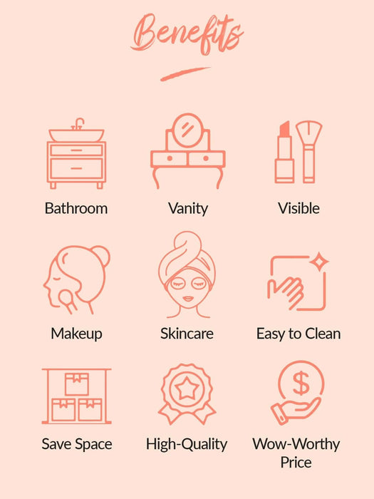 SHEIN Basic Organizador de maquillaje y tocador apilable para baño - Quierox - Tienda Online