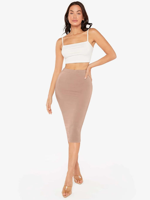 SHEIN BASICS Falda tubo de cintura alta - Quierox - Tienda Online