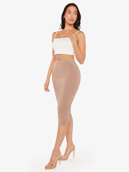 SHEIN BASICS Falda tubo de cintura alta - Quierox - Tienda Online