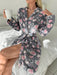 Shein Bata de baño de franela con estampado de corazón, otoño/invierno - Quierox - Tienda Online