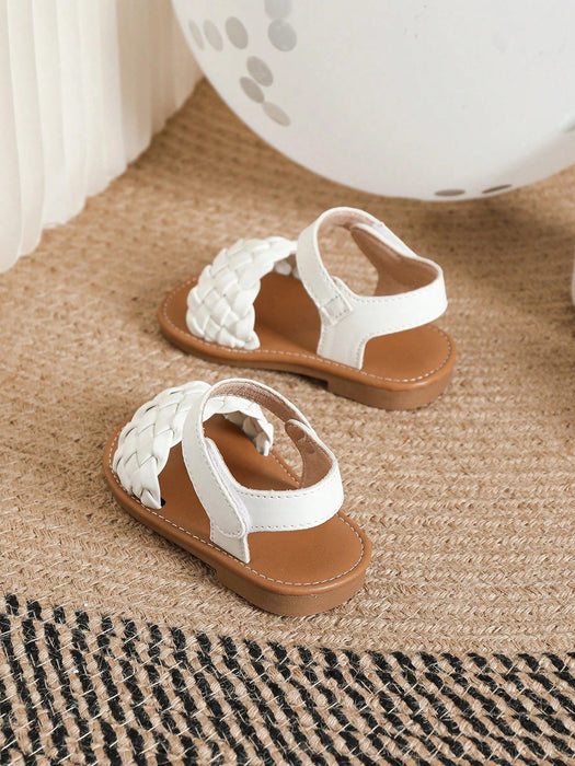 Shein Bebé niñas Sandalias con correa en el tobillo con diseño trenzado - Quierox - Tienda Online