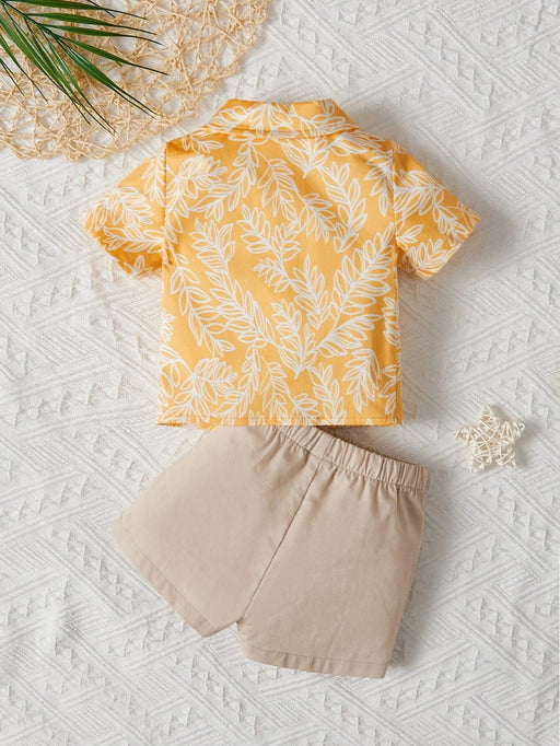 SHEIN Bebé niño Camisa con estampado tropical & Shorts - Quierox - Tienda Online