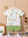SHEIN Bebé niño con estampado de dibujos animados Camisa & Shorts sin camiseta - Quierox - Tienda Online