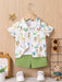 SHEIN Bebé niño con estampado de dibujos animados Camisa & Shorts sin camiseta - Quierox - Tienda Online