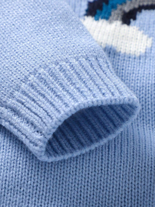 SHEIN Bebé niño Mono suéter con estampado de arcoíris y cuello en contraste - Quierox - Tienda Online