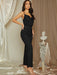 SHEIN Belle Mono elegante con tirantes de lentejuelas y cuello drapeado - Quierox - Tienda Online
