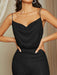 SHEIN Belle Mono elegante con tirantes de lentejuelas y cuello drapeado - Quierox - Tienda Online