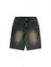 Shein Bermudas vaqueras informales de pierna ancha y corte holgado para hombre, estilo emo - Quierox - Tienda Online