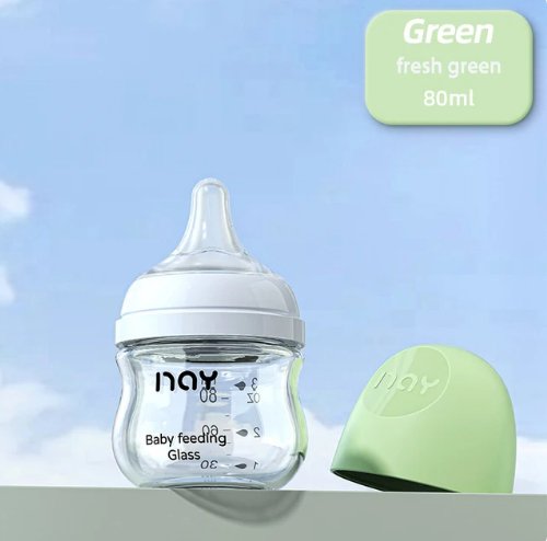 Shein Biberon o botella de vidrio para recién nacidos de 80 ml, verde - Quierox - Tienda Online