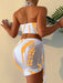 SHEIN Bikini estampado integral con falda de playa - Quierox - Tienda Online
