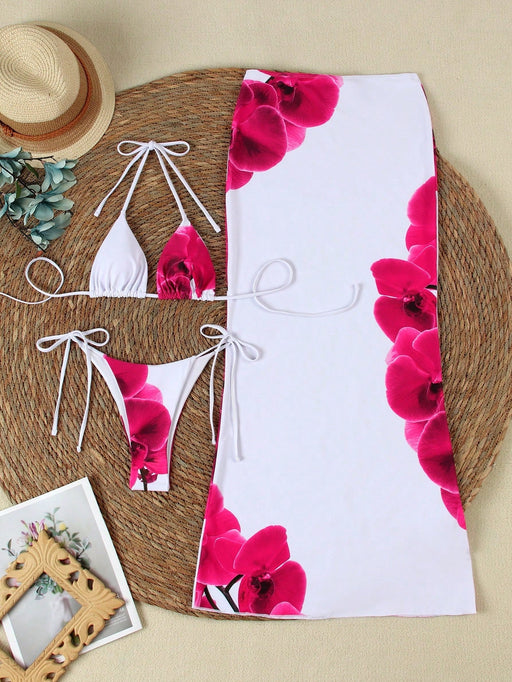 SHEIN Bikini sexy con estampado floral para mujer, traje de baño - Quierox - Tienda Online