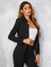 SHEIN BizChic Blazer de manga larga con cuello en pico para mujer - Quierox - Tienda Online