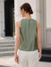 SHEIN BizChic top asimétrico fruncido con hebilla metálica color verde salvia - Quierox - Tienda Online