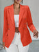 SHEIN Blazer de manga larga, doble botonadura, cintura ajustada y color liso para mujer - Quierox - Tienda Online