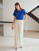 SHEIN Blusa con detalles de pierdas en el cuello para mujer - Quierox - Tienda Online