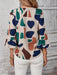 SHEIN Blusa holgada informal de mujer EMERY ROSE con estampado geométrico de corazones - Quierox - Tienda Online