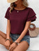 SHEIN Blusa informal Breezaya con mangas raglán lisas , tops de manga corta - Quierox - Tienda Online