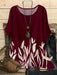 SHEIN Blusa informal holgada con estampado de plantas y hojas de estilo rústico - Quierox - Tienda Online
