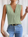 SHEIN Blusa sin mangas con escote en V de color liso - Quierox - Tienda Online