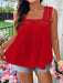 Shein Blusa sin mangas con volantes y patchwork de encaje de color liso de talla grande SunnyBelle - Quierox - Tienda Online