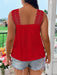 Shein Blusa sin mangas con volantes y patchwork de encaje de color liso de talla grande SunnyBelle - Quierox - Tienda Online