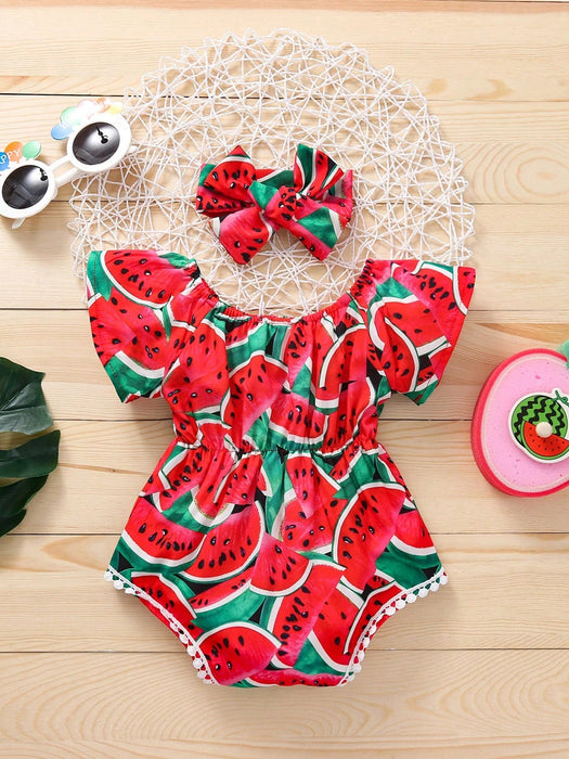 SHEIN Bodis para bebés niñas con estampado de sandia - Quierox - Tienda Online