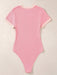 Shein Body con ribete de contraste y gráfico del eslogan de Everyssa - Quierox - Tienda Online