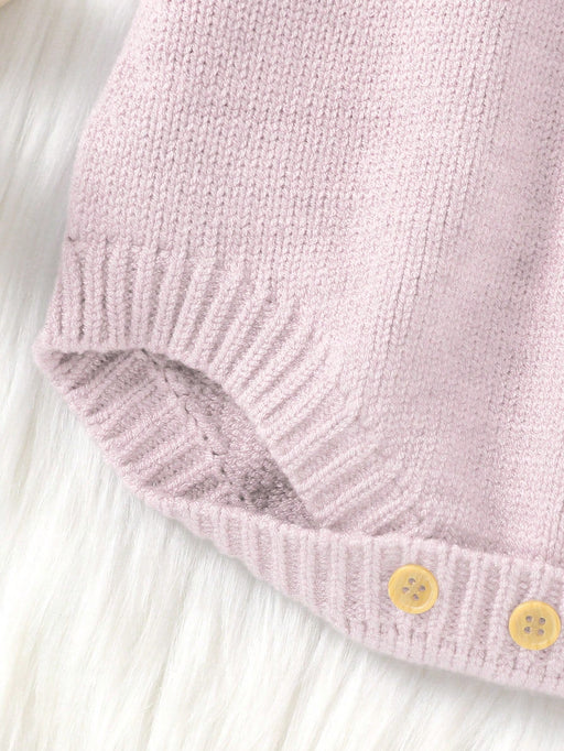 SHEIN Body de punto con detalle de botones para bebé niña, gorro y calcetines sin camiseta - Quierox - Tienda Online