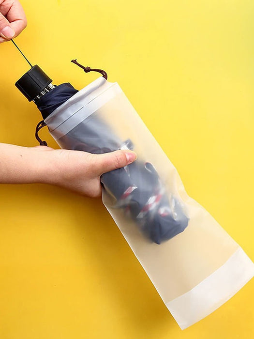 Shein Bolsa de almacenamiento reutilizable con cordón para paraguas, de plástico transparente mate - Quierox - Tienda Online