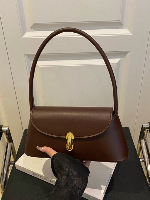 SHEIN Bolso baguette con de cerradura de metal, de hombro para mujer - Quierox - Tienda Online