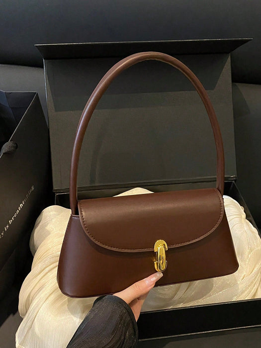 SHEIN Bolso baguette con de cerradura de metal, de hombro para mujer - Quierox - Tienda Online