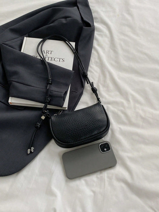 SHEIN Bolso bandolera compacto y versátil de textura de lichi en miniatura para mujer - Quierox - Tienda Online