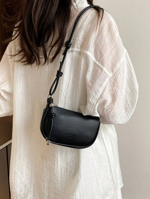 SHEIN Bolso bandolera compacto y versátil de textura de lichi en miniatura para mujer - Quierox - Tienda Online