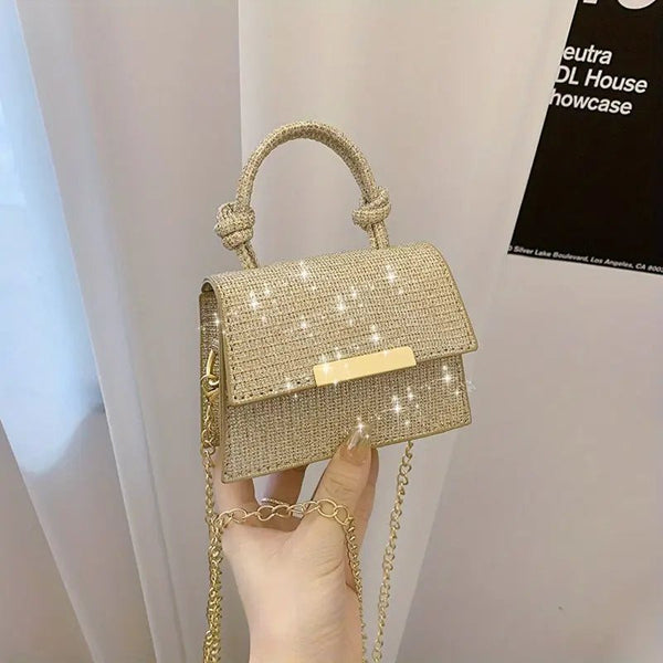 Shein Bolso bandolera de cadena mini para mujer para lápiz labial