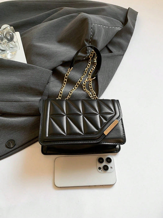 Shein Bolso bandolera informal para mujer versátil bolso acolchado con solapa de piel sintética - Quierox - Tienda Online