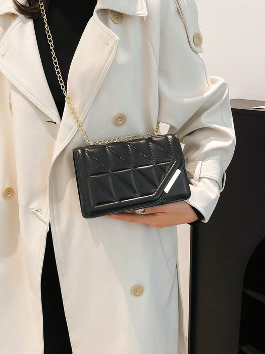 Shein Bolso bandolera informal para mujer versátil bolso acolchado con solapa de piel sintética - Quierox - Tienda Online