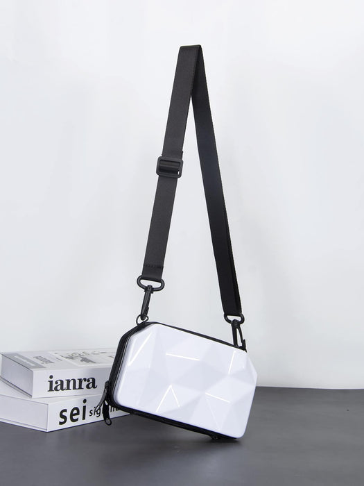 Shein Bolso bandolera mini con estampado de rombos tipo caja - Quierox - Tienda Online