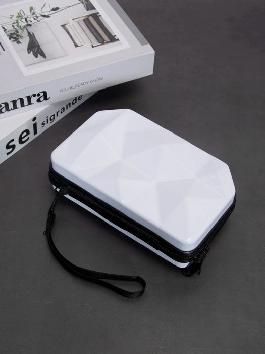 Shein Bolso bandolera mini con estampado de rombos tipo caja - Quierox - Tienda Online