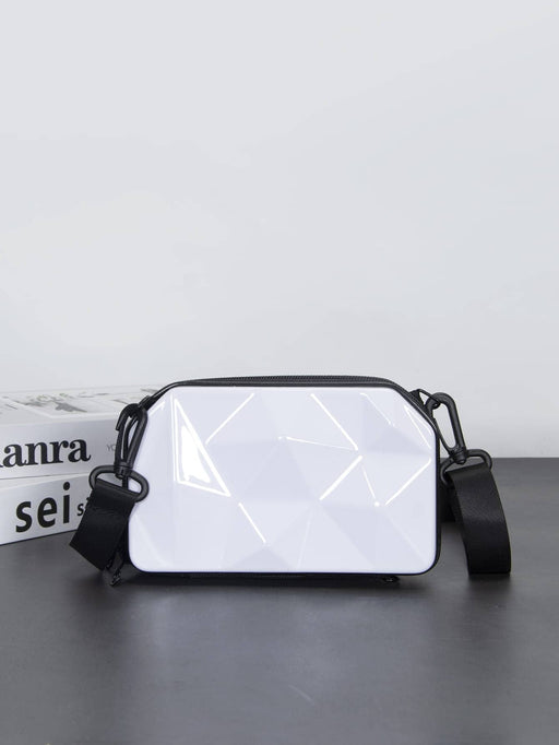 Shein Bolso bandolera mini con estampado de rombos tipo caja - Quierox - Tienda Online