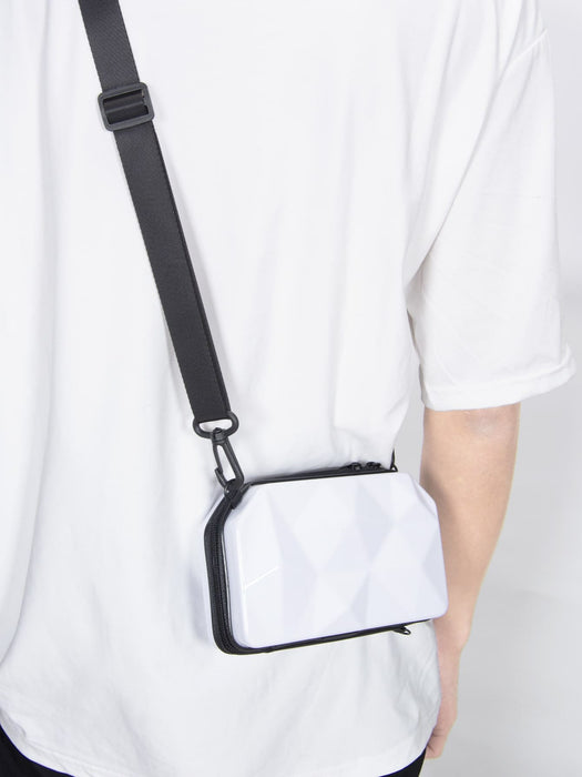 Shein Bolso bandolera mini con estampado de rombos tipo caja - Quierox - Tienda Online