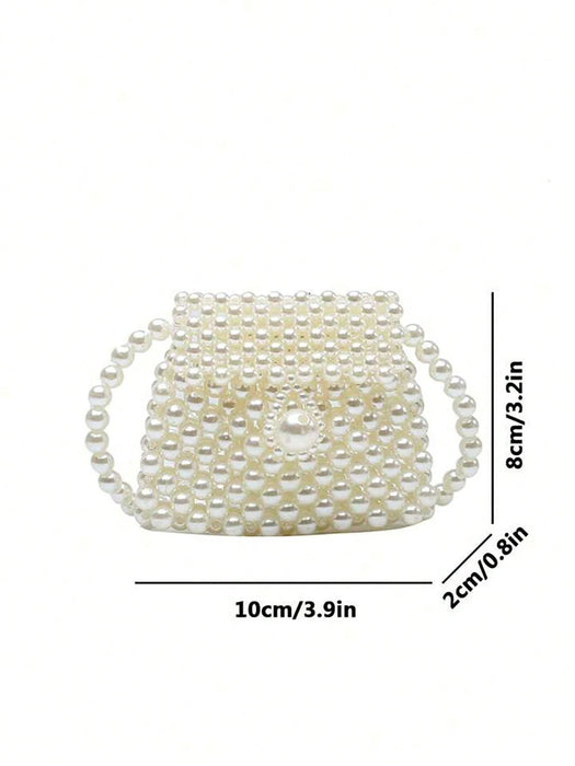 SHEIN Bolso bandolera para niña con cuentas de perlas de imitación - Quierox - Tienda Online
