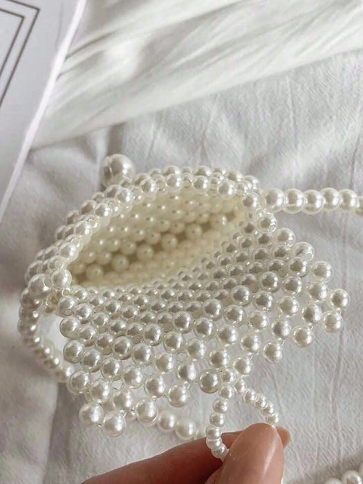 SHEIN Bolso bandolera para niña con cuentas de perlas de imitación - Quierox - Tienda Online