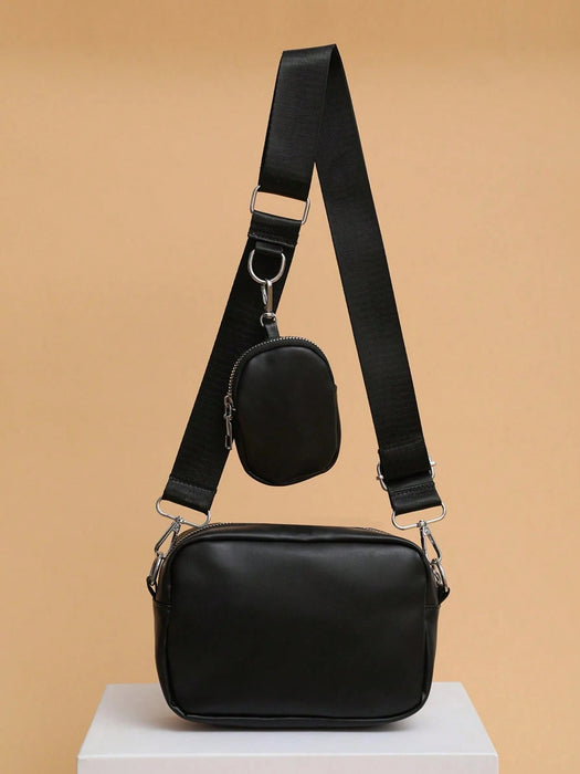 Shein Bolso bandolera pequeño cuadrado para hombre (2 unidades). Bolso cruzado de color liso, ligero - Quierox - Tienda Online