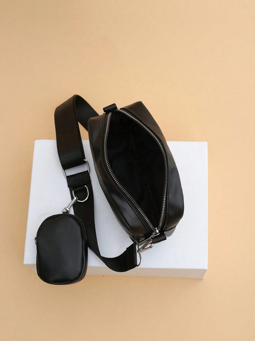 Shein Bolso bandolera pequeño cuadrado para hombre (2 unidades). Bolso cruzado de color liso, ligero - Quierox - Tienda Online