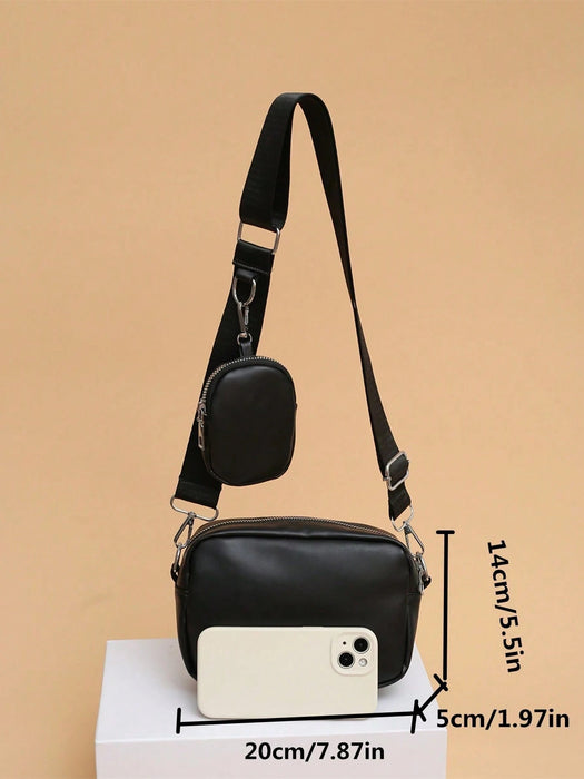 Shein Bolso bandolera pequeño cuadrado para hombre (2 unidades). Bolso cruzado de color liso, ligero - Quierox - Tienda Online