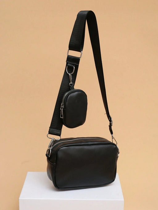 Shein Bolso bandolera pequeño cuadrado para hombre (2 unidades). Bolso cruzado de color liso, ligero - Quierox - Tienda Online