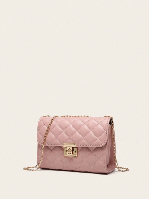 SHEIN Bolso Cruzado De Solapa Cuadrada Con Cadena Metálica Con Hebilla - Quierox - Tienda Online