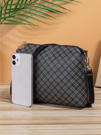 SHEIN Bolso cuadrado con estampado geométrico, moderno, para mujer, con borlas - Quierox - Tienda Online