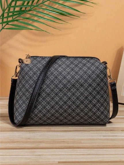 SHEIN Bolso cuadrado con estampado geométrico, moderno, para mujer, con borlas - Quierox - Tienda Online