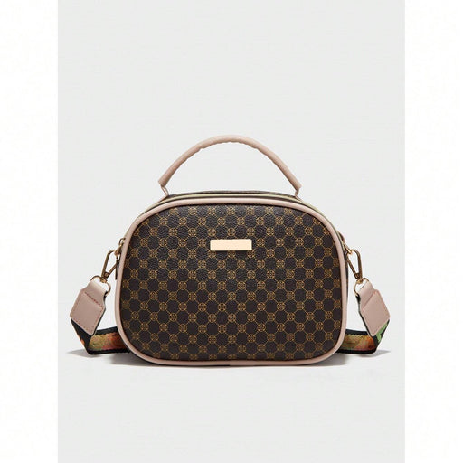 SHEIN Bolso cuadrado decorativo de metal con patrón geométrico, liviano - Quierox - Tienda Online